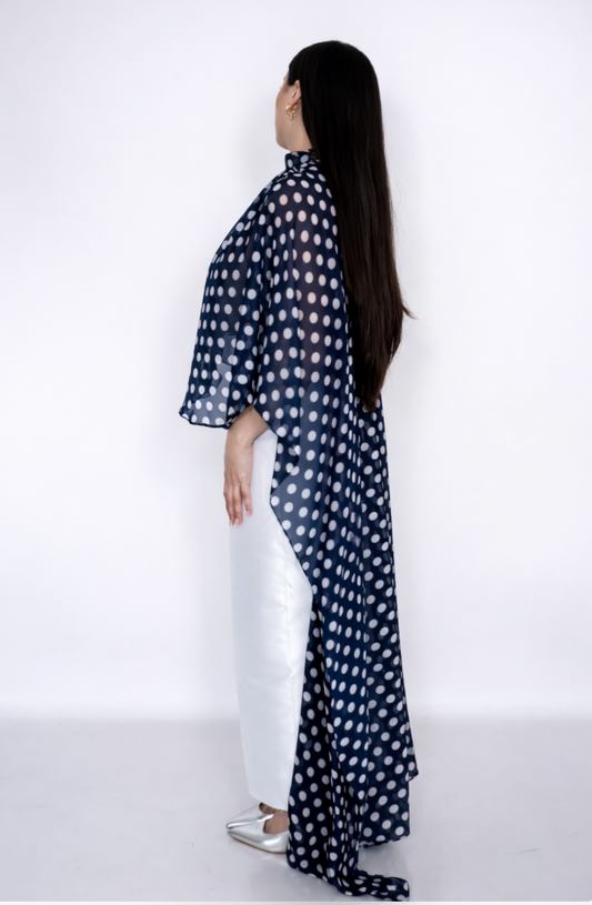 Polka Chiffon Cape Top